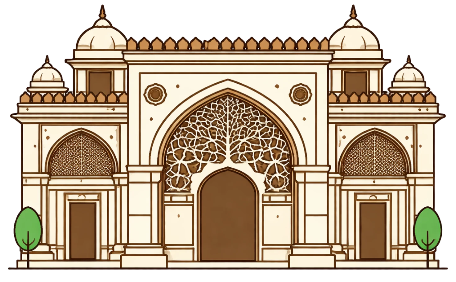 Ahmedabad monument illustration