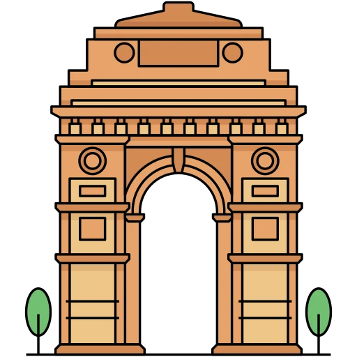 Delhi monument illustration