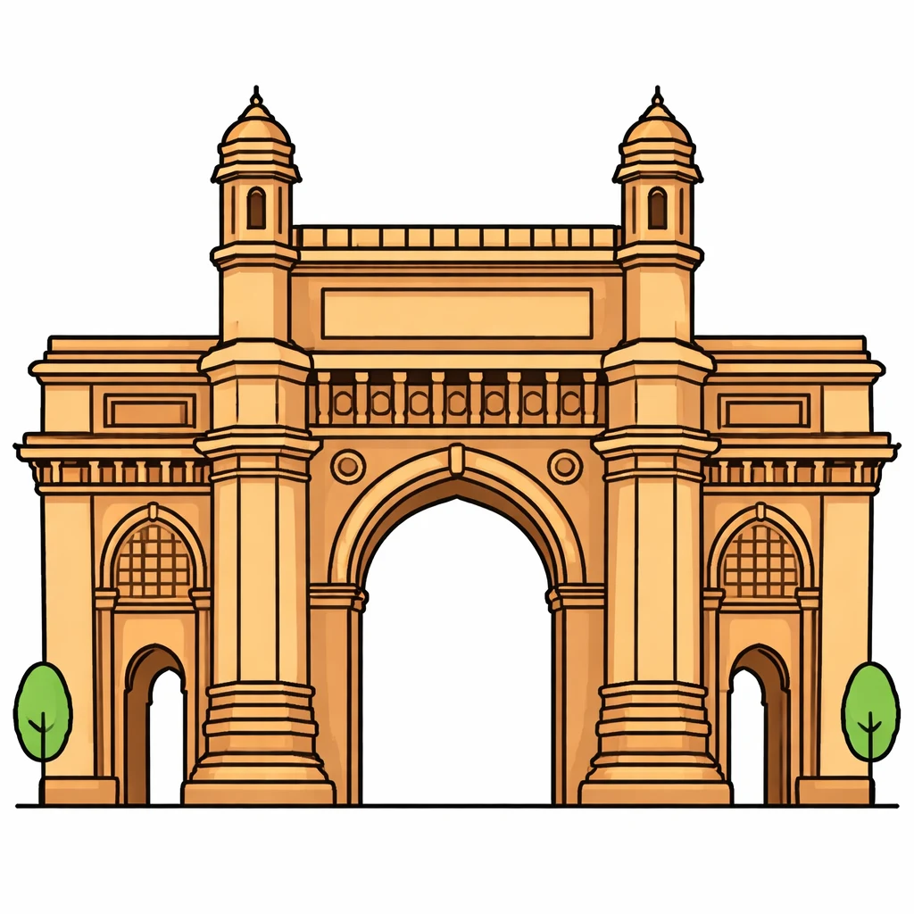 Mumbai monument illustration